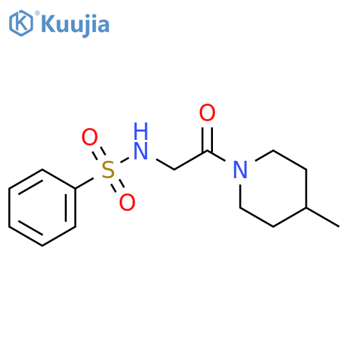 Piperidine, 4-methyl-1-[[(phenylsulfonyl)amino]acetyl]- structure