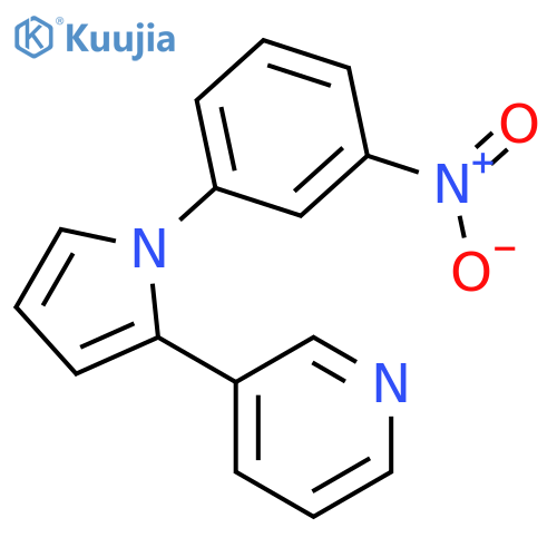 PYRIDINE, 3-[1-(3-NITROPHENYL)-1H-PYRROL-2-YL]- structure