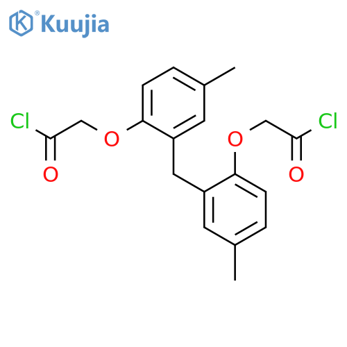 ACETYL CHLORIDE, 2,2'-[METHYLENEBIS[(4-METHYL-2,1-PHENYLENE)OXY]]BIS- structure