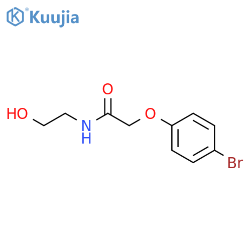 2-(4-bromophenoxy)-N-(2-hydroxyethyl)acetamide structure