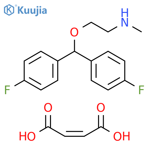 Ethanamine, 2-[bis(4-fluorophenyl)methoxy]-N-methyl-, (2Z)-2-butenedioate (1:1) structure