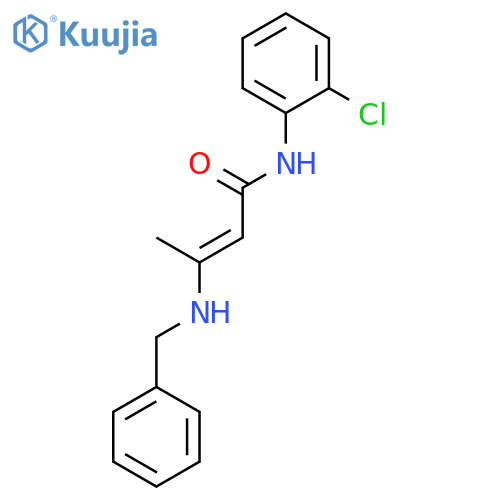 2-BUTENAMIDE, N-(2-CHLOROPHENYL)-3-[(PHENYLMETHYL)AMINO]- structure