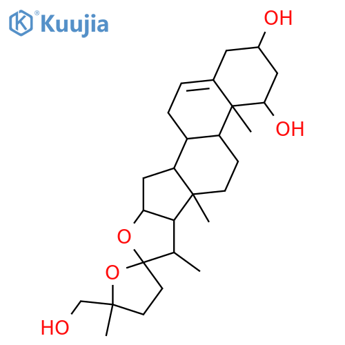 Furost-5-ene-1,3,26-triol, 22,25-epoxy-, (1β,3β,22α,25S)- (9CI) structure