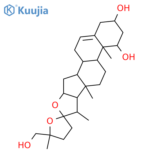 Furost-5-ene-1,3,26-triol, 22,25-epoxy-, (1β,3β,22α,25R)- (9CI) structure