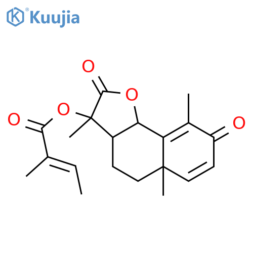 2-Butenoic acid,2-methyl-,(3S,3aR,5aR,9bR)-2,3,3a,4,5,5a,8,9b-octahydro-3,5a,9-trimethyl-2,8-dioxonaphtho[1,2-b]furan-3-ylester, (2Z)- structure