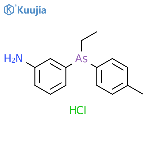 Benzenamine, 3-[ethyl(4-methylphenyl)arsino]-, monohydrochloride (9CI) structure