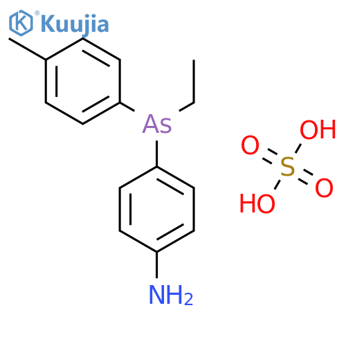 Benzenamine, 4-[ethyl(4-methylphenyl)arsino]-, sulfate (1:1) structure