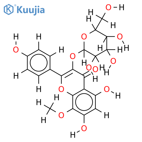 3,5,7,4'-tetrahydroxy-8-methoxyflavone-3-O-beta-D-glucopyranoside structure