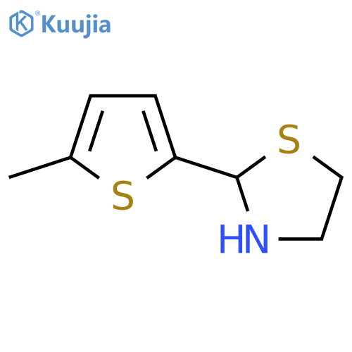 2-(5-methylthiophen-2-yl)-1,3-thiazolidine structure