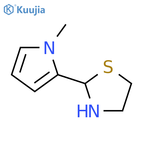 2-(1-methyl-1H-pyrrol-2-yl)thiazolidine structure