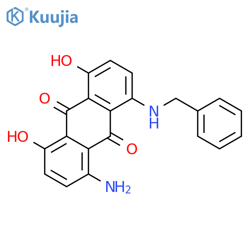 9,10-ANTHRACENEDIONE, 1-AMINO-4,5-DIHYDROXY-8-[(PHENYLMETHYL)AMINO]- structure