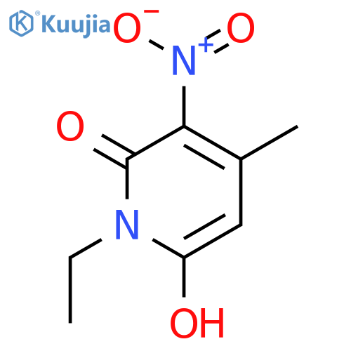 2(1H)-Pyridinone,  1-ethyl-6-hydroxy-4-methyl-3-nitro- structure