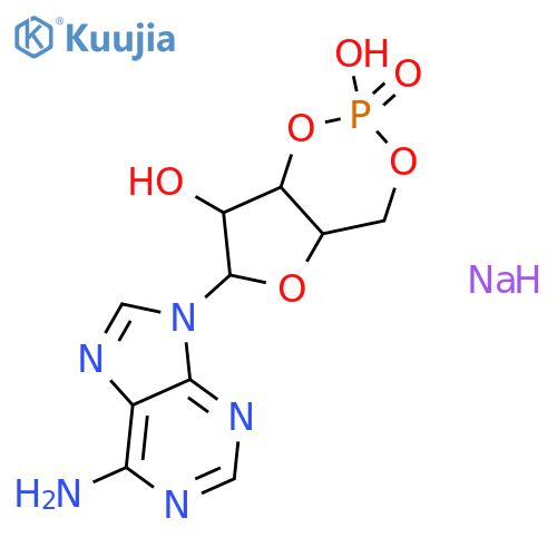 Sodium;6-(6-aminopurin-9-yl)-2-hydroxy-2-oxo-4a,6,7,7a-tetrahydro-4h-furo[3,2-d][1,3,2]dioxaphosphinin-7-ol structure