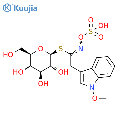 1-Methoxy-3-indolylmethyl glucosinolate structure