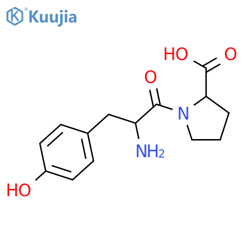 (2S)-1-(2S)-2-amino-3-(4-hydroxyphenyl)propanoylpyrrolidine-2-carboxylic acid structure