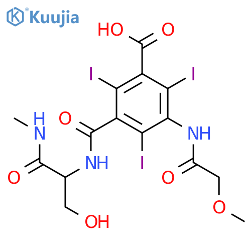 Benzoic acid,3-[[[1-(hydroxymethyl)-2-(methylamino)-2-oxoethyl]amino]carbonyl]-2,4,6-triiodo-5-[(2-methoxyacetyl)amino]- structure