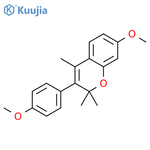 7-methoxy-3-(4-methoxyphenyl)-2,2,4-trimethylchromene structure