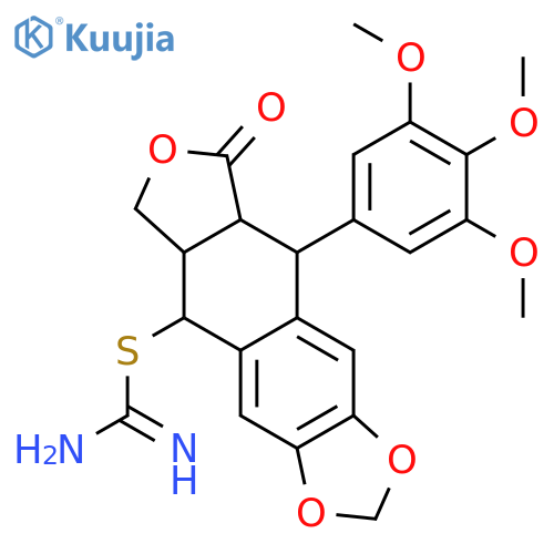 [(5r,5ar,8ar,9r)-8-oxo-9-(3,4,5-trimethoxyphenyl)-5a,6,8a,9-tetrahydro-5h-[2]benzofuro[5,6-f][1,3]benzodioxol-5-yl] Carbamimidothioate;hydrobromide structure
