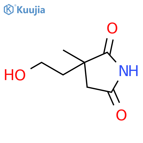 2,5-Pyrrolidinedione, 3-(2-hydroxyethyl)-3-methyl- structure