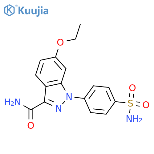 1H-INDAZOLE-3-CARBOXAMIDE, 1-[4-(AMINOSULFONYL)PHENYL]-6-ETHOXY- structure