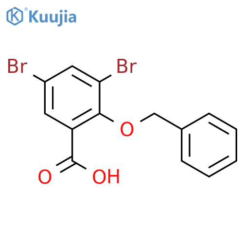 Benzoic acid, 3,5-dibromo-2-(phenylmethoxy)- structure