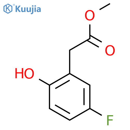 methyl 2-(5-fluoro-2-hydroxyphenyl)acetate structure