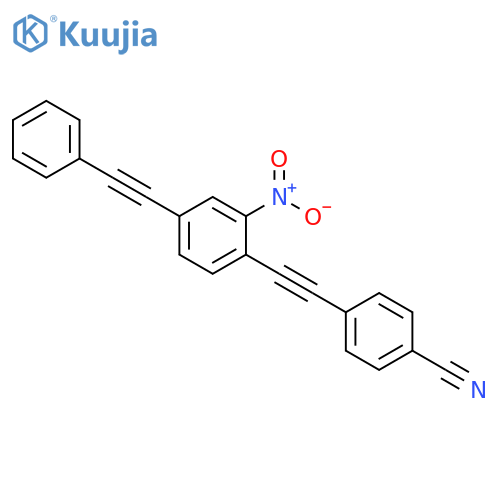 Benzonitrile, 4-[[2-nitro-4-(phenylethynyl)phenyl]ethynyl]- structure