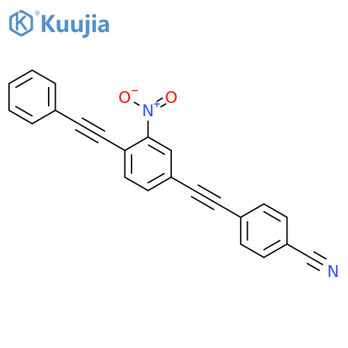 BENZONITRILE, 4-[[3-NITRO-4-(PHENYLETHYNYL)PHENYL]ETHYNYL]- structure