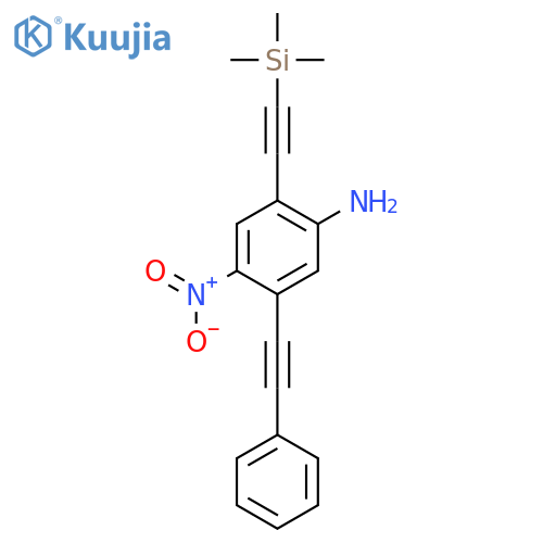 BENZENAMINE, 4-NITRO-5-(PHENYLETHYNYL)-2-[(TRIMETHYLSILYL)ETHYNYL]- structure