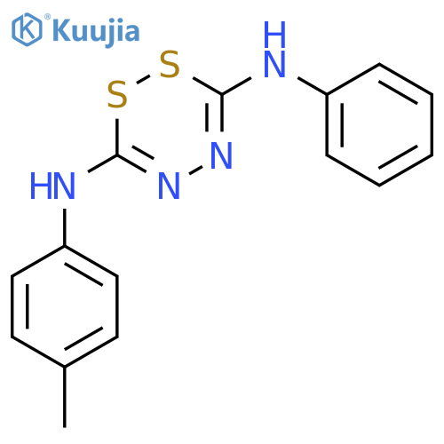 1,2,4,5-Dithiadiazine-3,6-diamine, N-(4-methylphenyl)-N'-phenyl- structure