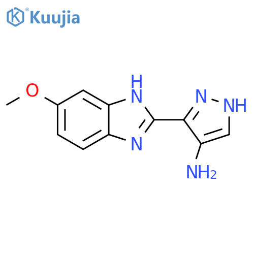 1H-Pyrazol-4-amine, 3-(5-methoxy-1H-benzimidazol-2-yl)- structure