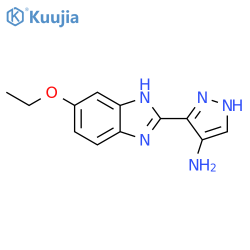 1H-Pyrazol-4-amine, 3-(5-ethoxy-1H-benzimidazol-2-yl)- structure