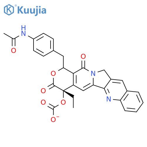 CARBONIC ACID, [4-(ACETYLAMINO)PHENYL]METHYL(4S)-4-ETHYL-3,4,12,14-TETRAHYDRO-3,14-DIOXO-1H-PYRANO[3',4':6,7]INDOLIZINO[1,2-B]QUINOLIN-4-YL ESTER structure