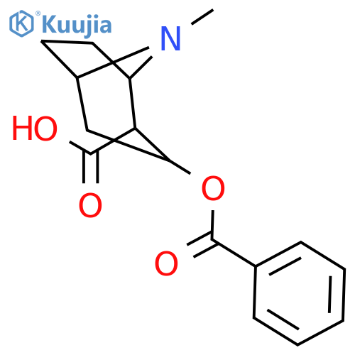 8-Azabicyclo[3.2.1]octane-2-carboxylicacid, 3-(benzoyloxy)-8-methyl-, (1R,2R,3S,5S)- structure