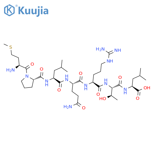 L-LEUCINE, L-METHIONYL-L-PROLYL-L-LEUCYL-L-GLUTAMINYL-L-ARGINYL-L-THREONYL- structure