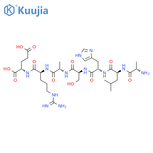 L-GLUTAMIC ACID, L-ALANYL-L-LEUCYL-L-HISTIDYL-L-SERYL-L-ALANYL-L-ARGINYL- structure