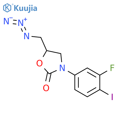2-Oxazolidinone, 5-(azidomethyl)-3-(3-fluoro-4-iodophenyl)-, (5R)- structure