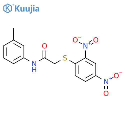 2-[(2,4-dinitrophenyl)thio]-N-(3-methylphenyl)acetamide structure