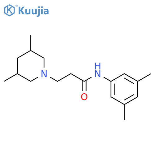 N-(3,5-dimethylphenyl)-3-(3,5-dimethyl-1-piperidinyl)propanamide structure