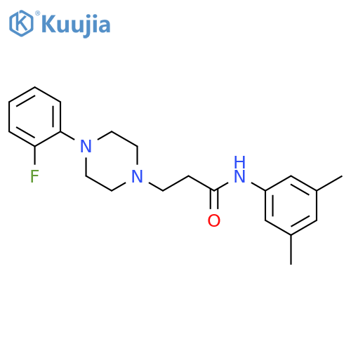 N-(3,5-Dimethyl-phenyl)-3-[4-(2-fluoro-phenyl)-piperazin-1-yl]-propionamide structure