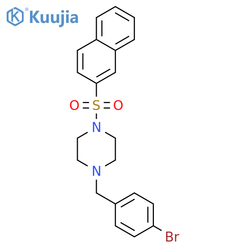 1-(4-bromobenzyl)-4-(2-naphthylsulfonyl)piperazine structure