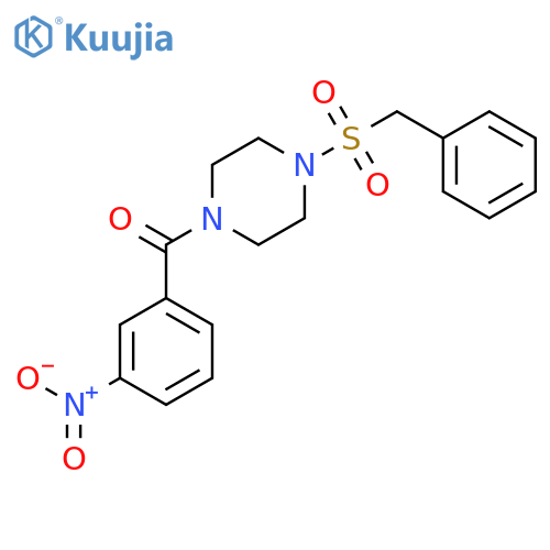 1-(benzylsulfonyl)-4-(3-nitrobenzoyl)piperazine structure