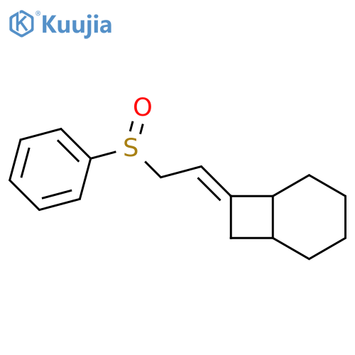 Bicyclo[4.2.0]octane, 7-[2-(phenylsulfinyl)ethylidene]- structure