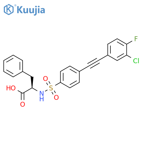 D-Phenylalanine, N-[[4-[(3-chloro-4-fluorophenyl)ethynyl]phenyl]sulfonyl]- structure