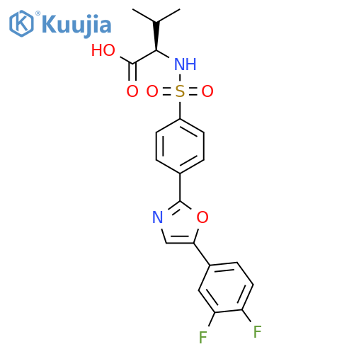 D-VALINE, N-[[4-[5-(3,4-DIFLUOROPHENYL)-2-OXAZOLYL]PHENYL]SULFONYL]- structure