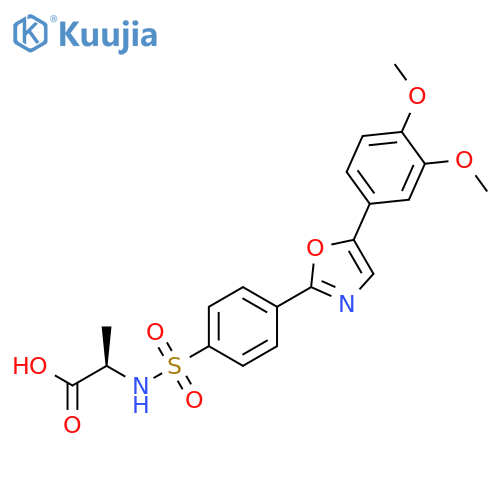 D-Alanine, N-[[4-[5-(3,4-dimethoxyphenyl)-2-oxazolyl]phenyl]sulfonyl]- structure