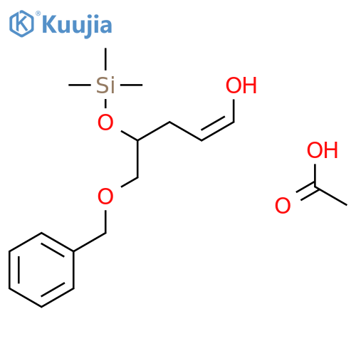 1-PENTEN-1-OL, 5-(PHENYLMETHOXY)-4-[(TRIMETHYLSILYL)OXY]-, ACETATE, (1Z)- structure