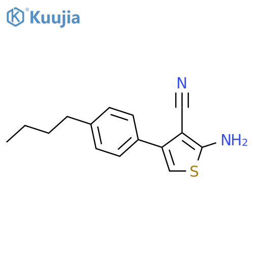 2-Amino-4-(4-butylphenyl)thiophene-3-carbonitrile structure