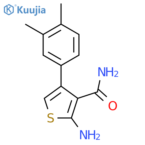 2-Amino-4-(3,4-dimethylphenyl)thiophene-3-carboxamide structure