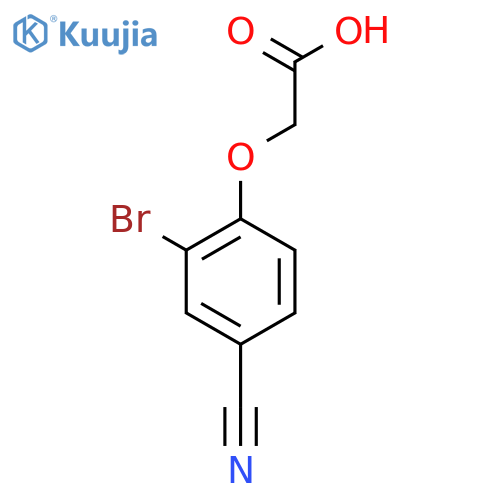 2-(2-Bromo-4-cyanophenoxy)acetic acid structure